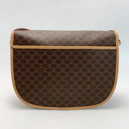  CELINE セリーヌ マカダム M14 ブラウン ショルダーバッグ レディース ゴールド金具