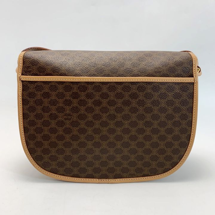 CELINE セリーヌ マカダム M14 ブラウン ショルダーバッグ レディース