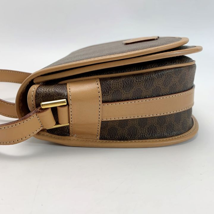 CELINE セリーヌ マカダム M14 ブラウン ショルダーバッグ レディース