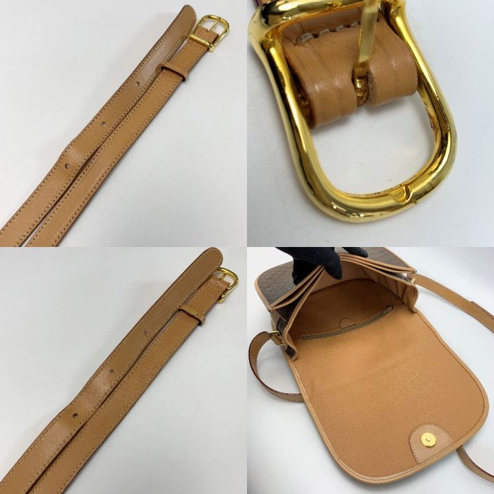 CELINE セリーヌ マカダム M14 ブラウン ショルダーバッグ レディース