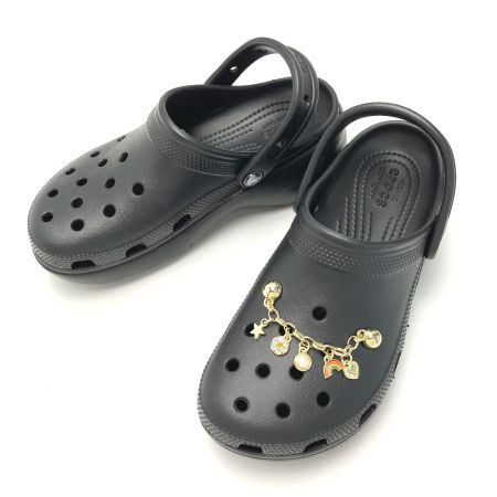  CROCS クロックス サンダル クラシック プラットフォーム クロッグ ブラック W7 23cm 厚底 206750 レディース