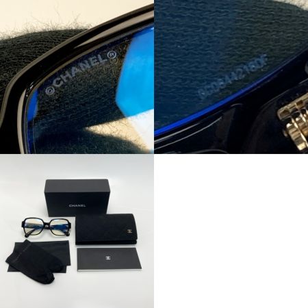  CHANEL シャネル ココマーク カメリア サングラス 54□17 3438-S-A ブラック フェイクパール 箱・ケース有