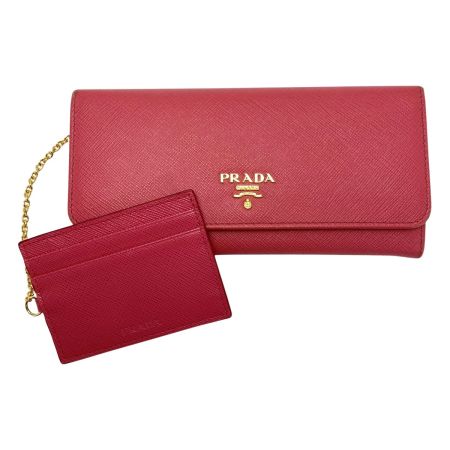  PRADA プラダ サフィアーノ 1MH132 ピオニア 財布 カードホルダー ギャランティーカード付