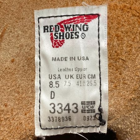  RED WING レッドウィング ブーツ レザー COPPER 3343 ブラウン サイズ 26.5cm US 8.5 メンズ 箱付き