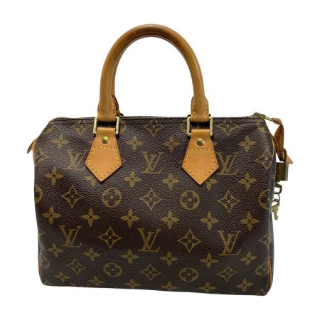  LOUIS VUITTON ルイヴィトン モノグラム スピーディ25 M41528 ブラウン ミニボストンバッグ パドロック有
