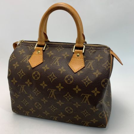  LOUIS VUITTON ルイヴィトン モノグラム スピーディ25 M41528 ブラウン ミニボストンバッグ パドロック有