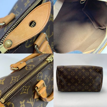  LOUIS VUITTON ルイヴィトン モノグラム スピーディ25 M41528 ブラウン ミニボストンバッグ パドロック有