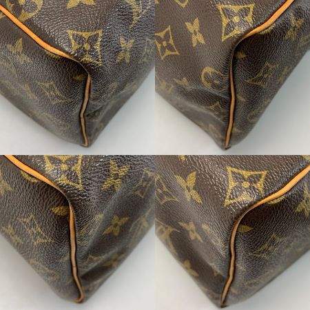 LOUIS VUITTON ルイヴィトン モノグラム スピーディ25 M41528 ブラウン ミニボストンバッグ パドロック有