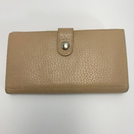  Christian Dior クリスチャンディオール レザー  02-LU-1016 ベージュ 3つ折り長財布 レディース