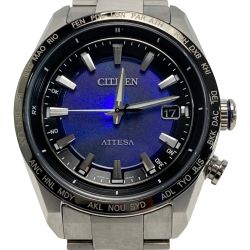 ☆☆ CITIZEN シチズン アテッサ ACT Line UNITE with BLUE CB0288-65L ブルー 電波ソーラー メンズ 腕時計 箱有 Bランク