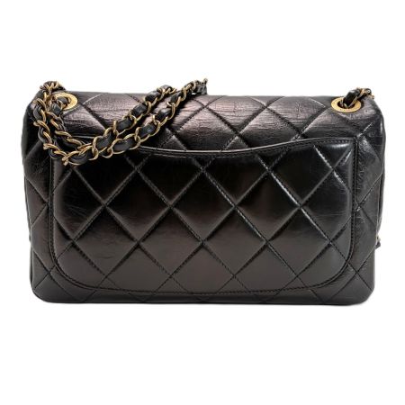  CHANEL シャネル マトラッセ シングルフラップ チェーンショルダーバッグ  「ﾌﾞｯｸﾊﾞｯｸﾞ」 ブラック レザー ゴールド金具