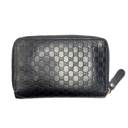  GUCCI グッチ レザー 449423 ブラック ラウンドファスナー財布
