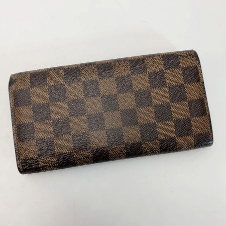  LOUIS VUITTON ルイヴィトン ダミエ ポルトフォイユ・サラ N61734 エベヌ 財布
