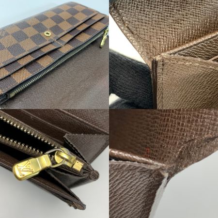  LOUIS VUITTON ルイヴィトン ダミエ ポルトフォイユ・サラ N61734 エベヌ 財布