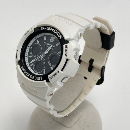  CASIO カシオ G-SHOCK アナデジ AWG-M100SBW-7AJF ホワイト＆ブラック 電波ソーラー メンズ 腕時計