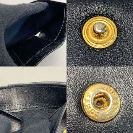  FENDI フェンディ エフイズコンパクト レザー ブラック 3つ折り財布