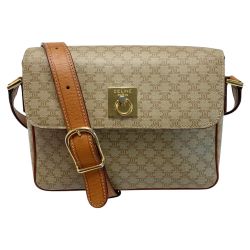 ☆☆ CELINE セリーヌ ベージュ×ブラウン ショルダーバッグ  Cランク