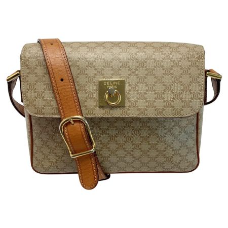  CELINE セリーヌ ベージュ×ブラウン ショルダーバッグ 