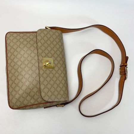  CELINE セリーヌ ベージュ×ブラウン ショルダーバッグ 