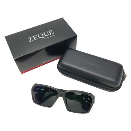  ZEQUE 偏光サングラス F-2044 ブラック 2022年モデル 箱・ケース付き