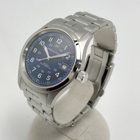  HAMILTON ハミルトン カーキ フィールド オート H70455140 ブルー 自動巻き メンズ 腕時計 箱・取説有