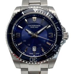 ☆☆ VICTORINOX ビクトリノックス マーベリック ラージ 242007 ブルー クォーツ メンズ 腕時計 箱・取説有 Bランク