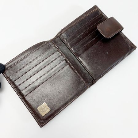  FENDI フェンディ ズッカ柄 Wホック キャンバス レザー 2つ折り財布