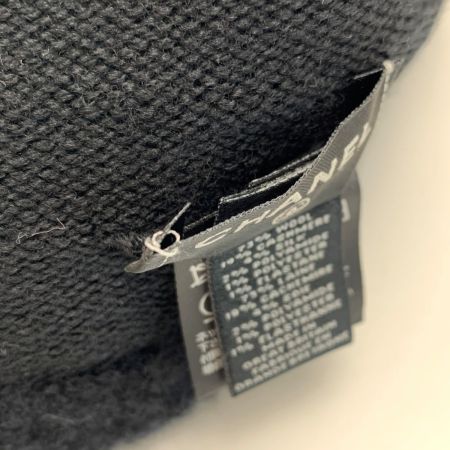  CHANEL シャネル ココマーク ウール×カシミヤ ブラック 帽子 ニット帽