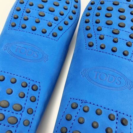  TODS トッズ スウェード  TODSロゴ ブルー モシカン レディース SIZE39（約24.5㎝程度）