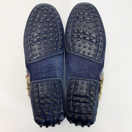  TODS トッズ デニム スパンコール インディゴ パンプス レディース SIZE39（約24.5㎝程度）