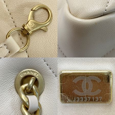  CHANEL シャネル マトラッセ シャイニーラムスキン チェーン AS5315 ベージュ トートバッグ