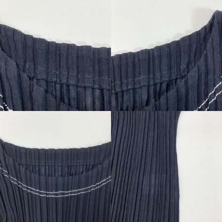  ISSEY MIYAKE イッセイミヤケ PLEATS PLEASE 長袖カットソー PP23JK621 ネイビー サイズ 3 レディース
