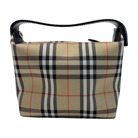  BURBERRY バーバリー キャンバス×レザー コスメポーチ