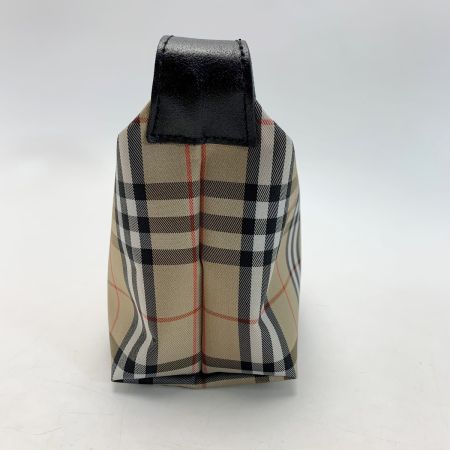  BURBERRY バーバリー キャンバス×レザー コスメポーチ