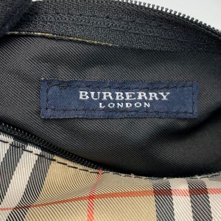  BURBERRY バーバリー キャンバス×レザー コスメポーチ