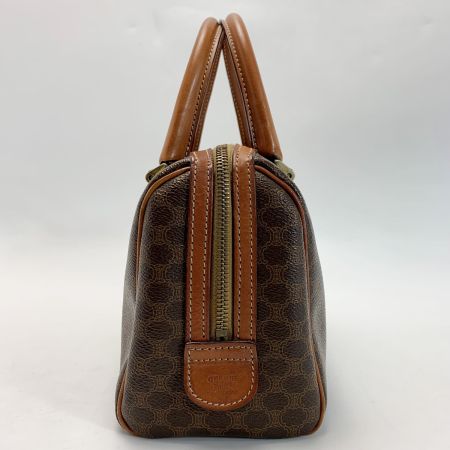  CELINE セリーヌ マカフダム柄 PVCxレザー ヴィンテージ M12 ブラウン ミニボストンバッグ