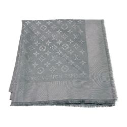 ☆☆ LOUIS VUITTON ルイヴィトン ショール・モノグラム シャイン SV ストール マフラー Bランク