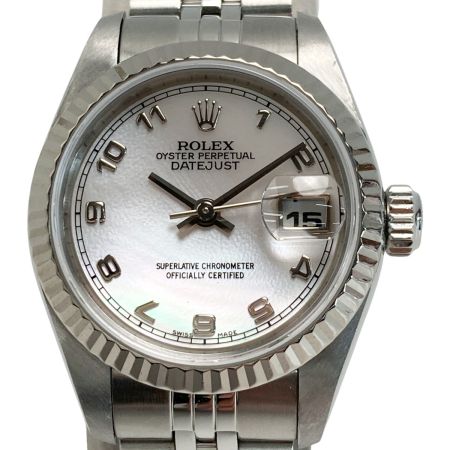 ROLEX ロレックス デイトジャスト U番 69174NR シェル 自動巻き レディース 腕時計 箱・ギャランティ有