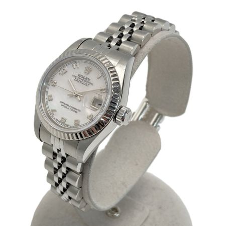  ROLEX ロレックス デイトジャスト U番 69174NR シェル 自動巻き レディース 腕時計 箱・ギャランティ有