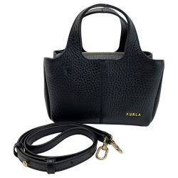 ☆☆ FURLA フルラ レザー WB00614 ブラック 2WAYバッグ ストラップ・袋付 Bランク
