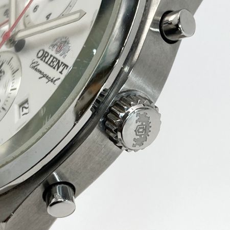  ORIENT オリエント クロノグラフ デイト TT0U-C2-B シルバー クォーツ メンズ 腕時計