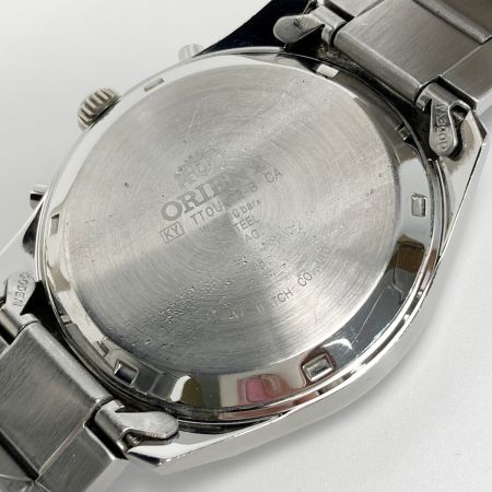  ORIENT オリエント クロノグラフ デイト TT0U-C2-B シルバー クォーツ メンズ 腕時計