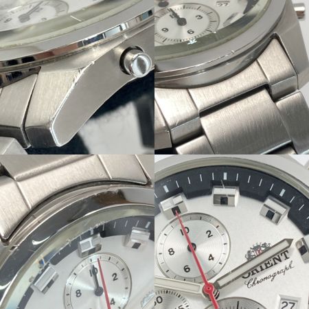  ORIENT オリエント クロノグラフ デイト TT0U-C2-B シルバー クォーツ メンズ 腕時計