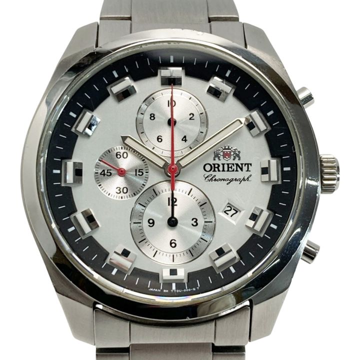 ORIENT オリエント クロノグラフ デイト TT0U-C2-B シルバー
