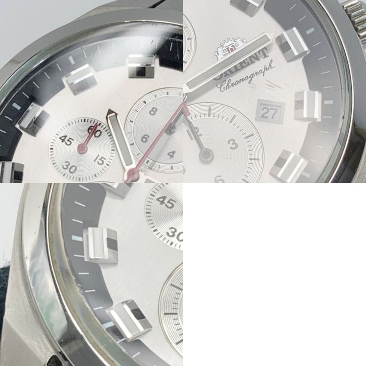 ORIENT オリエント クロノグラフ デイト TT0U-C2-B シルバー クォーツ