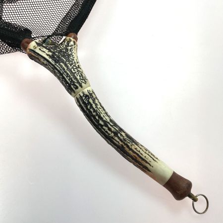   鹿角 インスタネット 4L 革ケース 付き タモ 釣り用品