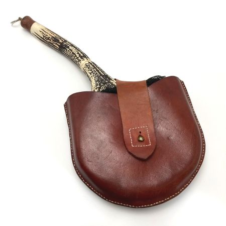   鹿角 インスタネット 4L 革ケース 付き タモ 釣り用品