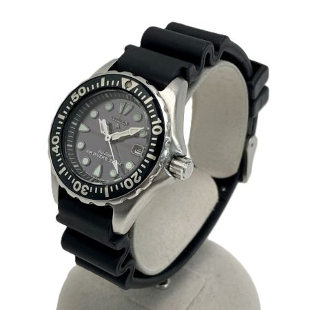  CITIZEN シチズン エコドライブ エアダイバー 200m 8512-H16455 ブラック ソーラー レディース 腕時計