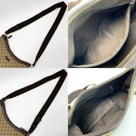  GUCCI グッチ ショルダーバッグ 181092 ブラウン×ライトブラウン キャンバス×レザー