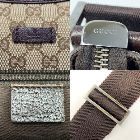  GUCCI グッチ ショルダーバッグ 181092 ブラウン×ライトブラウン キャンバス×レザー